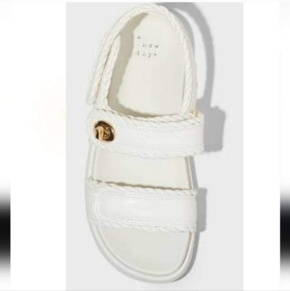 A New Day Tilly Comfort Footbed Sandal In White Size Woman's 9.5